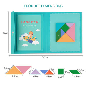 Wudly Tangram Puzzle Book - Brain Teaser Game | The Mom Store - Activity
