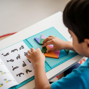 Wudly Tangram Puzzle Book - Brain Teaser Game | The Mom Store - Activity