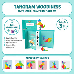 Wudly Tangram Puzzle Book - Brain Teaser Game | The Mom Store - Activity