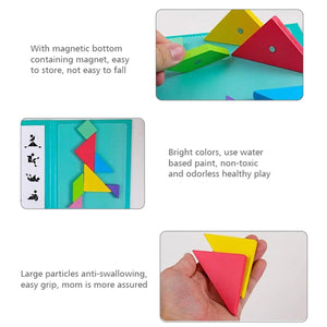 Wudly Tangram Puzzle Book - Brain Teaser Game | The Mom Store - Activity