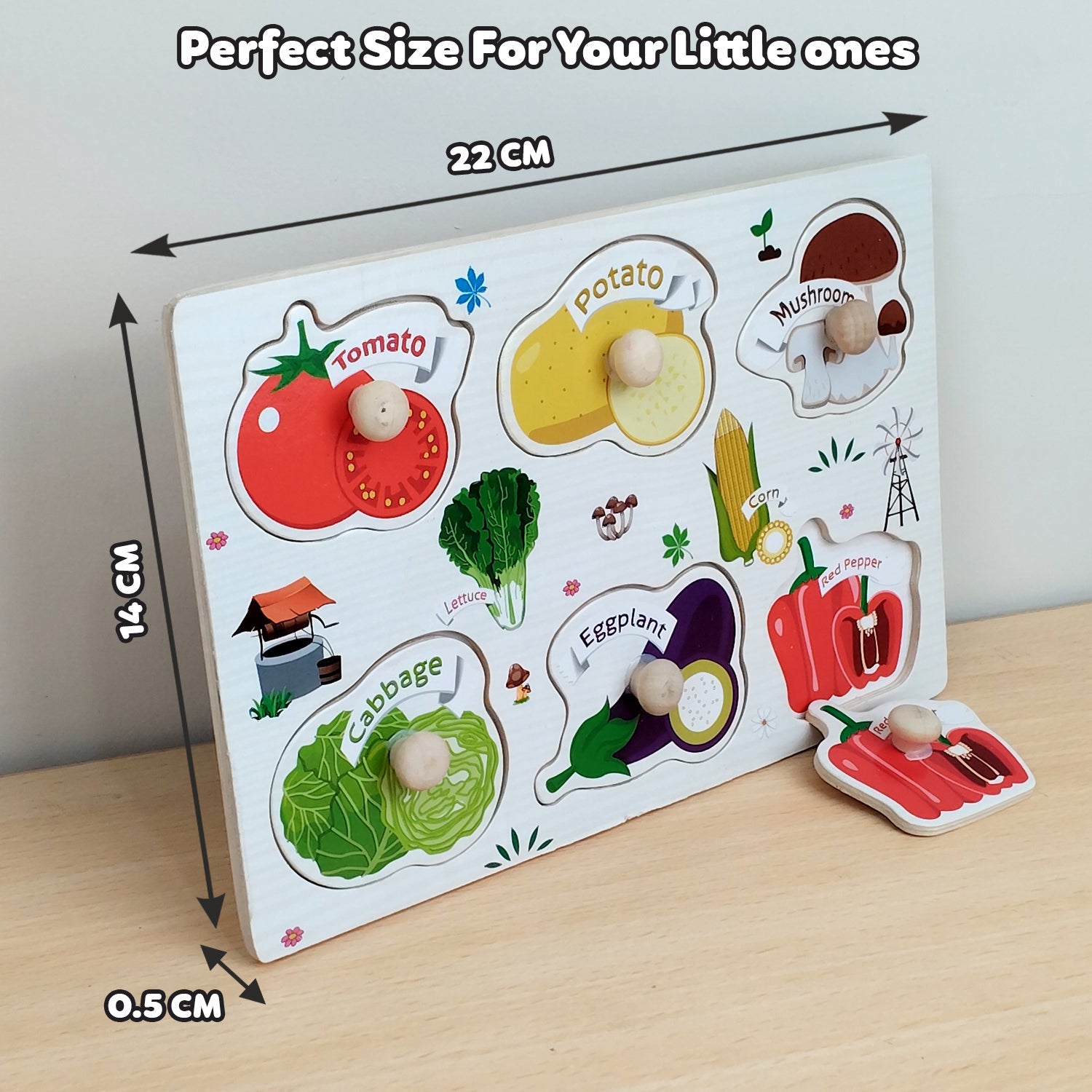 Wudly Vegetable Puzzle Board - Fun Learning Toy | The Mom Store ...