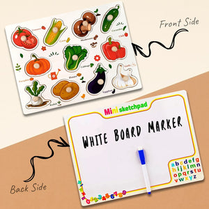 Wudly Vegetables Puzzle Board - Learning Toy | The Mom Store - Wooden Puzzles