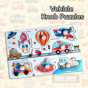 Wudly Vehicle Puzzle Board - Fun Learning Toy | The Mom Store - Wooden Puzzles
