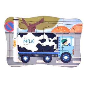 Wudly Vehicle Puzzle Set - Progressive Learning Toy | The Mom Store - Wooden Puzzles
