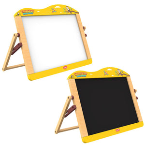 Wudly Wooden 2 in 1 Tabletop Easel Board For Kids - Educational Toys