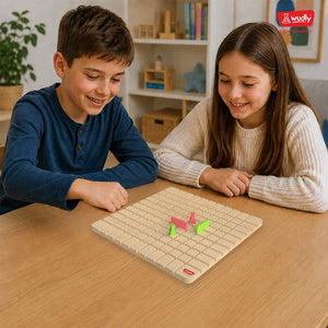 Wudly Wooden Barrier Minds Strategy Board Game - Educational Toys