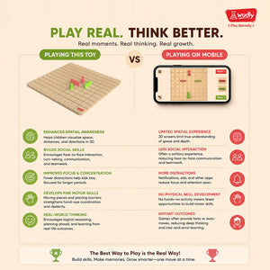 Wudly Wooden Barrier Minds Strategy Board Game - Educational Toys