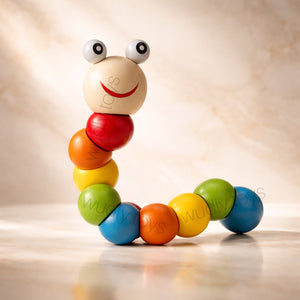 Wudly Wooden Caterpillar Toy - Sensory Learning Toy | The Mom Store - Teether