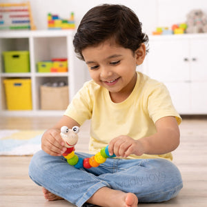 Wudly Wooden Caterpillar Toy - Sensory Learning Toy | The Mom Store - Teether