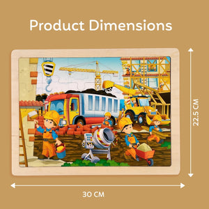 Wudly Wooden Construction Site Jigsaw Puzzle - Wooden Puzzles