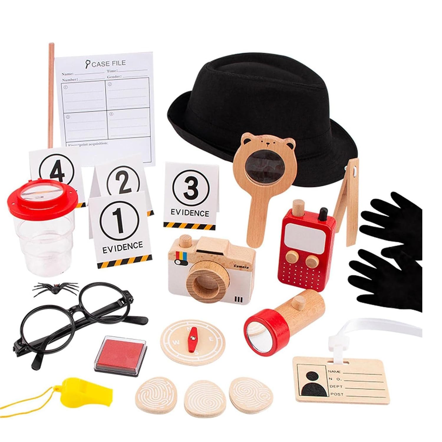 Wudly - Wooden Detective Children Play set - Pretend Play