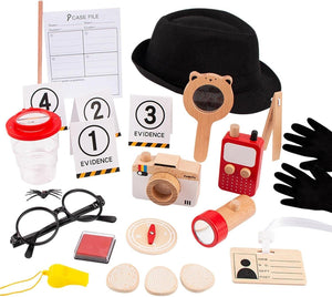 Wudly - Wooden Detective Children Play set - Pretend Play