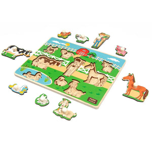 Wudly Wooden Farm Nob Puzzle - Wooden Puzzles