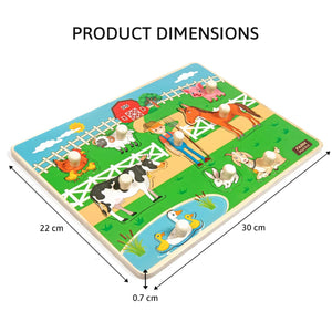 Wudly Wooden Farm Nob Puzzle - Wooden Puzzles
