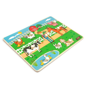 Wudly Wooden Farm Nob Puzzle - Wooden Puzzles