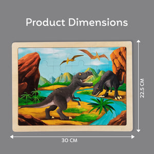 Wudly Wooden Jigsaw Puzzle - BLACK DINO - Wooden Puzzles