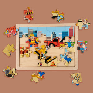 Wudly Wooden Jigsaw Puzzle - BUILDING CONSTRUCTION - Wooden Puzzles