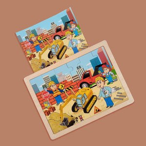 Wudly Wooden Jigsaw Puzzle - BUILDING CONSTRUCTION - Wooden Puzzles