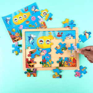 Wudly Wooden Jigsaw Puzzle - UNDERWATER WORLD - Wooden Puzzles