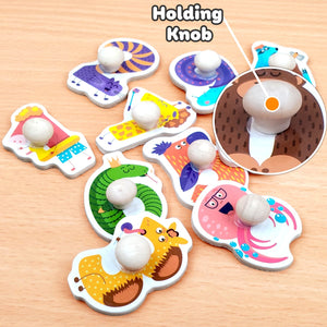 Wudly Wooden Number Knob Puzzle for Kids - Wooden Puzzles