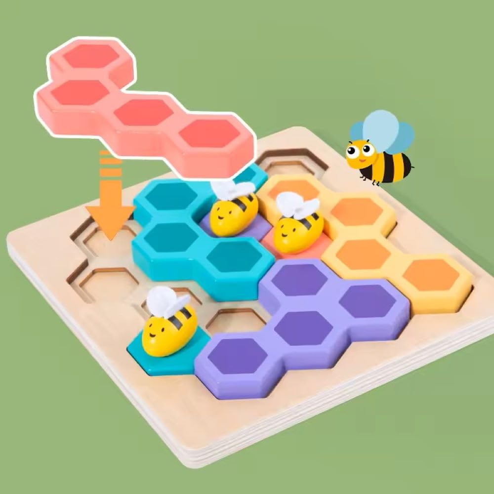Wudly - Wooden Puzzle Bee Game - CR - 1331