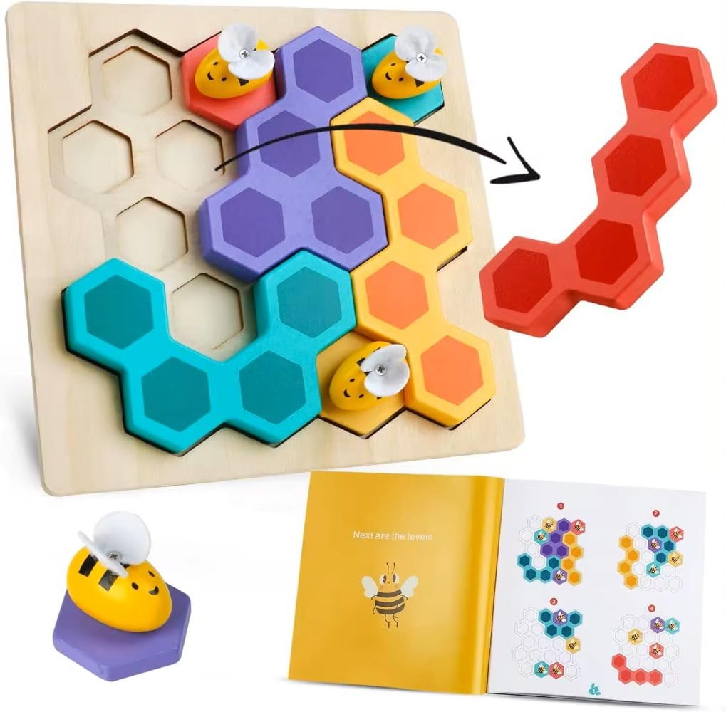 Wudly - Wooden Puzzle Bee Game - CR - 1331