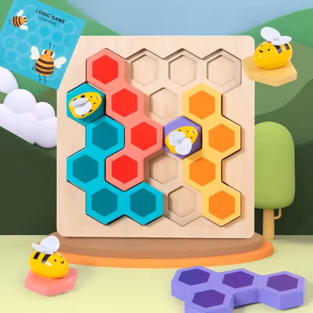 Wudly - Wooden Puzzle Bee Game - CR - 1331