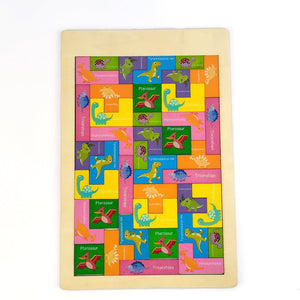 Wudly Wooden Six Russian - Dinosaur Theme - Wooden Puzzles