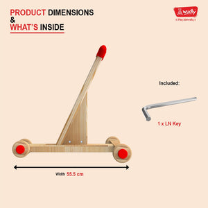 Wudly Wooden Step Bloom Push Walker for Kids - Push Rider