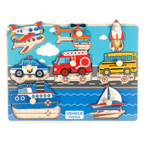 Wudly Wooden Vehicle Nob Puzzle - Wooden Puzzles