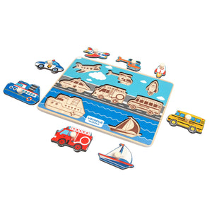 Wudly Wooden Vehicle Nob Puzzle - Wooden Puzzles
