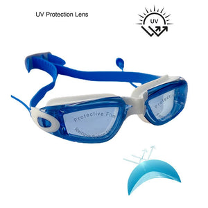 X Factor Dark Blue UV protected Unisex Swimming Goggles with attached Ear Plugs for Teens - Little Surprise BoxX Factor Dark Blue UV protected Unisex Swimming Goggles with attached Ear Plugs for Teens