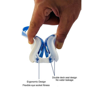 X Factor Dark Blue UV protected Unisex Swimming Goggles with attached Ear Plugs for Teens - Little Surprise BoxX Factor Dark Blue UV protected Unisex Swimming Goggles with attached Ear Plugs for Teens