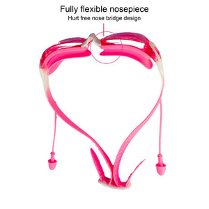 X Factor Pink UV protected Unisex Swimming Goggles with attached Ear Plugs for Teens - Little Surprise BoxX Factor Pink UV protected Unisex Swimming Goggles with attached Ear Plugs for Teens