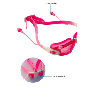X Factor Pink UV protected Unisex Swimming Goggles with attached Ear Plugs for Teens - Little Surprise BoxX Factor Pink UV protected Unisex Swimming Goggles with attached Ear Plugs for Teens