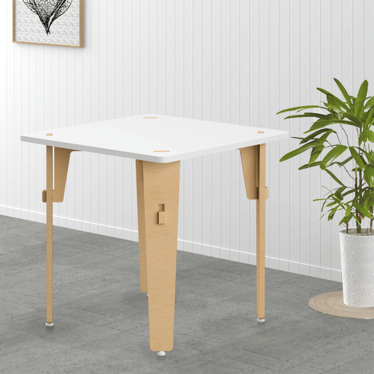 X&Y Lime Fig Table - White - FG130918W