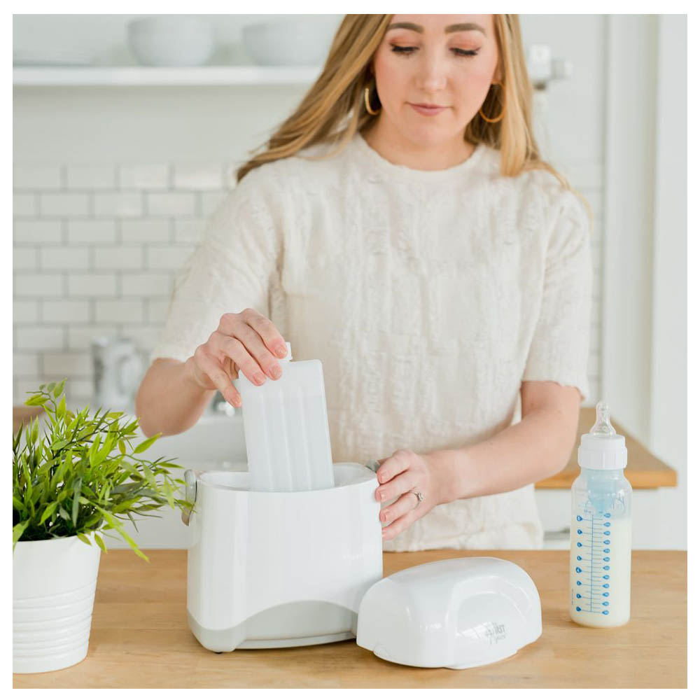 The First Years Sterilizer Night & Day Bottle Warmer (Birth To 36 Months) White & Grey