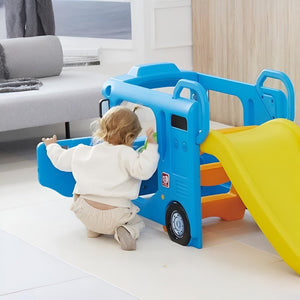 YAYA BLUE COMPACT BUS SLIDE - Ride-On Toys