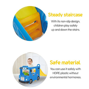YAYA BLUE COMPACT BUS SLIDE - Ride-On Toys