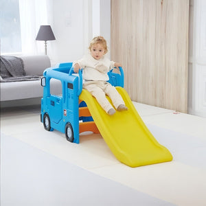 YAYA BLUE COMPACT BUS SLIDE - Ride-On Toys