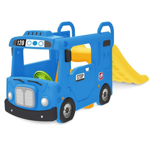 YAYA BLUE COMPACT BUS SLIDE - Ride-On Toys