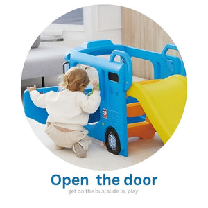 YAYA BLUE COMPACT BUS SLIDE - Ride-On Toys