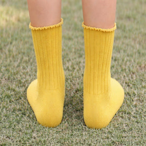 Yellow 3D Dear & Stockings Christmas Themed Ankle Length Socks For Kids - 2 - 4 Years Christmas