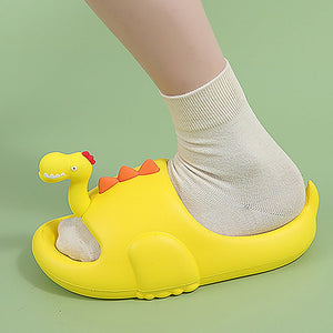 Yellow 3d Long Neck Dino Slip on Clogs, Summer/Monsoon all season Footwear for Toddlers & Kids. - Little Surprise BoxYellow 3d Long Neck Dino Slip on Clogs, Summer/Monsoon all season Footwear for Toddlers & Kids.