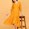 Yellow - a Go - Go Maternity Wrap Dress - S Maternity Casual Dress