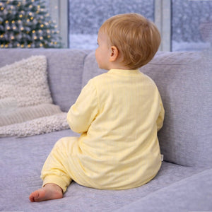 Yellow Cookie Patch Winter Full Sleeves Jumpsuit Romper for Tiny Toddlers - 6 - 12 Months Winter Wear