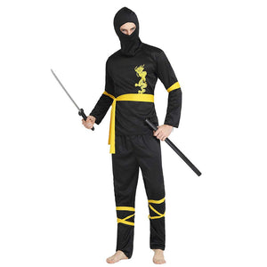 Yellow Dragon Ninja Adults Halloween Costume Fancy Dress Up - M Halloween