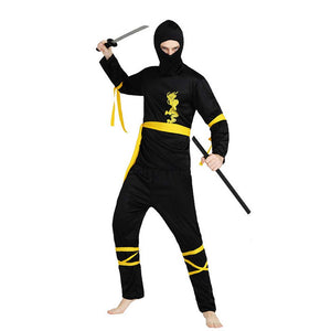 Yellow Dragon Ninja Adults Halloween Costume Fancy Dress Up - M Halloween
