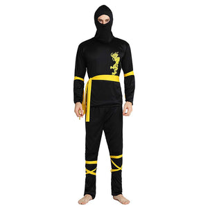 Yellow Dragon Ninja Adults Halloween Costume Fancy Dress Up - M Halloween