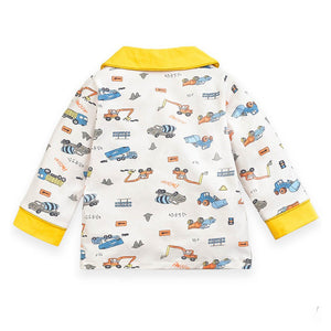 Yellow Dumper Truck soft Cotton Kids Nightsuit - 1 - 2 Years Nightsuits